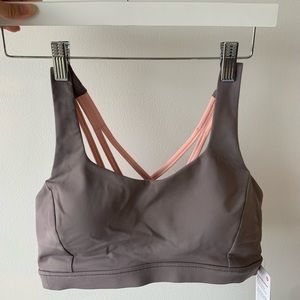 Lululemon Free to be Serene Bra Lunar  Rock & Dew Pink Size 6 BNWT!